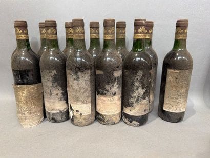 12 bouteilles de Château Gros Moulin 1988...