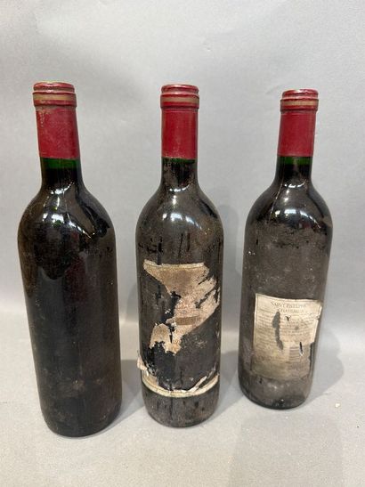 3 bouteilles de Saint Estèphe 198*, château...