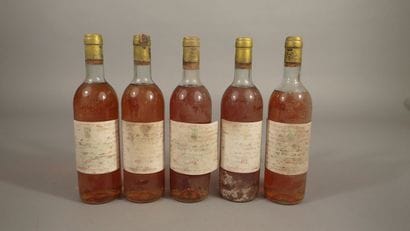 5 bouteilles Château Doisy Daëne 1976 Barsac...