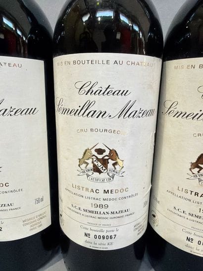 Ensemble de 6 bouteilles de vin comprenant...