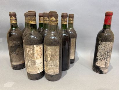 11 bouteilles de Château Gros Moulin 1988...