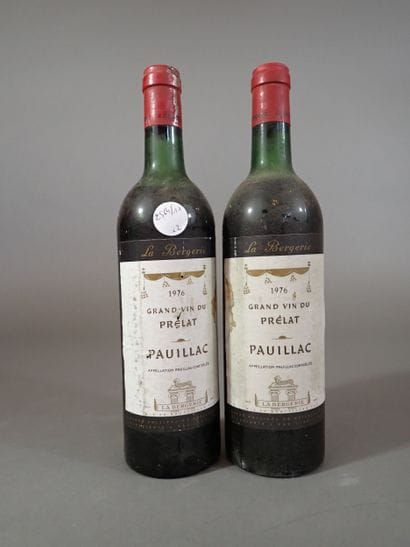 2 bouteilles Grand Vin du Prélat La Bergerie...