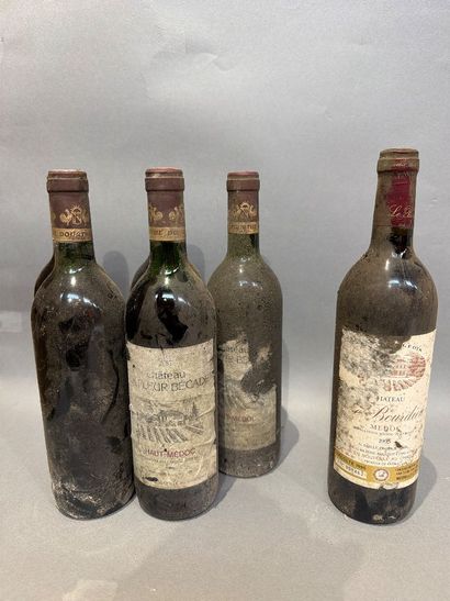 Ensemble de 6 bouteilles de vin comprenant...