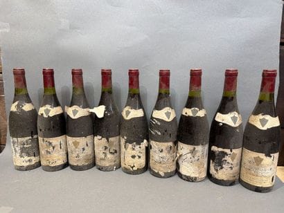 9 bouteilles de Cornas 1986 cave de Tain...