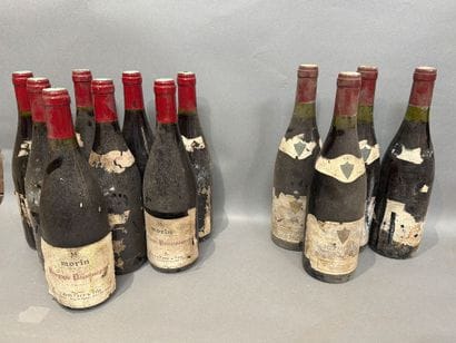 Ensemble de 12 bouteilles de vin comprenant...