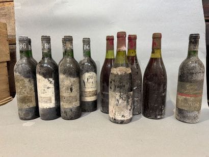 Ensemble de 12 bouteilles de vin comprenant...
