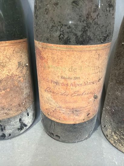 Ensemble de 7 bouteilles de vin comprenant...