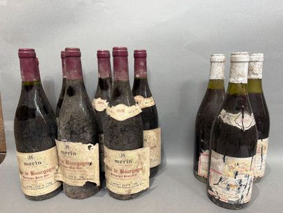 Ensemble de 10 bouteilles de vin comprenant...