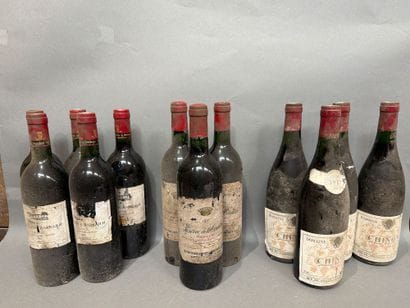 Ensemble de 12 bouteilles de vin comprenant...