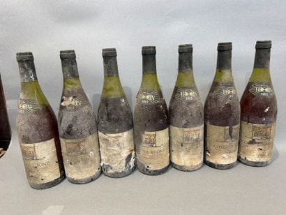 Ensemble de 7 bouteilles de vin Thorin 1983...