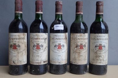 5 bouteilles Château la Gaffelière 1986 Saint...