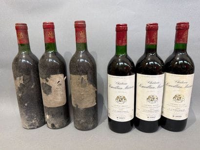 Ensemble de 6 bouteilles de vin comprenant...