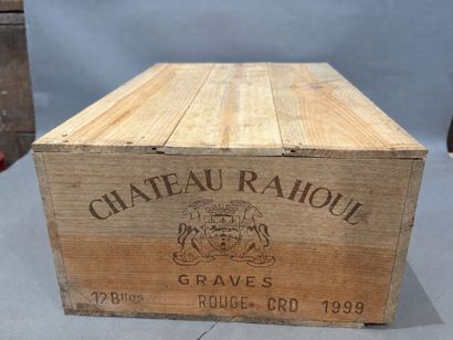 Caisse bois de 12 bouteilles Château Rahoul...