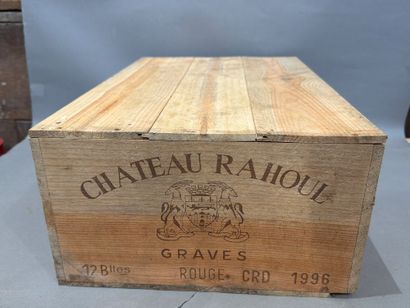 Caisse bois de 12 bouteilles Château Rahoul...