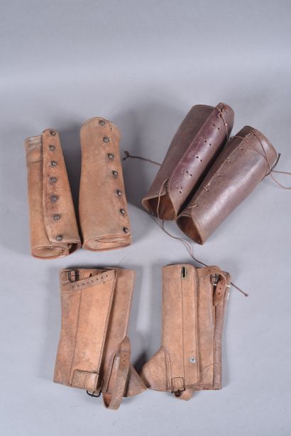 3 paires de guêtrons cuir