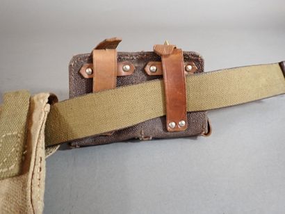 Lot soviétique : ceinture en toile vulcanisé...
