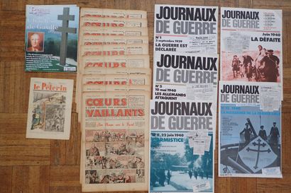 Lot de journaux/revues sur la Seconde Guerre...