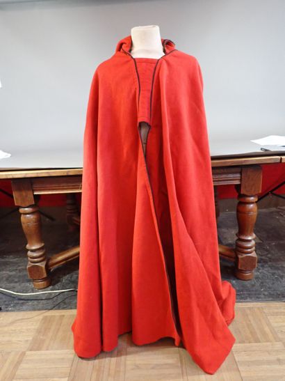 Burnous rouge de spahis algérien en laine....