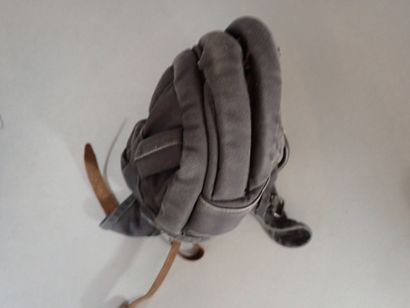 Bonnet de tankiste russe en toile grise avec...