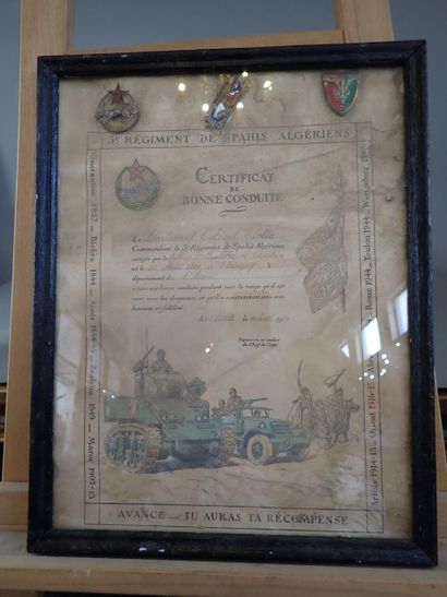 Certificat de bonne conduite d’un spahi algérien...