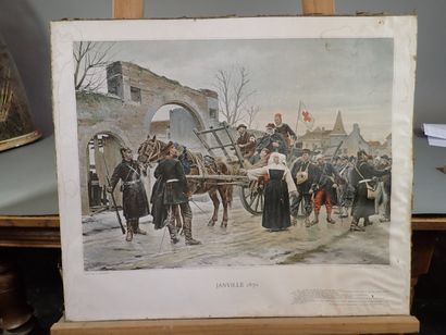 D’après P. GROLERON « Janville 1870 « Chromolithographie...