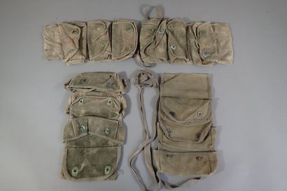 4 porte-grenades français en toile verte....