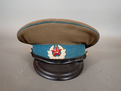 Casquette soviétique en toile verte avec...