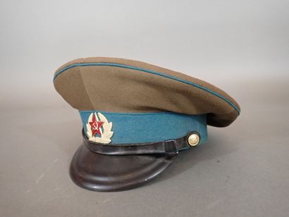 Casquette soviétique en toile verte avec...