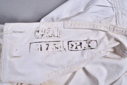 Fr- Caleçon long en coton blanc, modèle règlementaire...