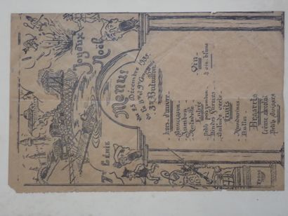 Menu du 25 décembre 1935 du 3e Bataillon...