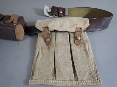 Lot soviétique : ceinture en toile vulcanisé...
