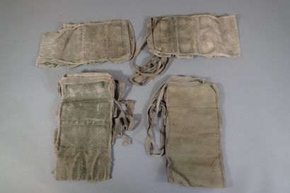 4 porte-grenades français en toile verte....