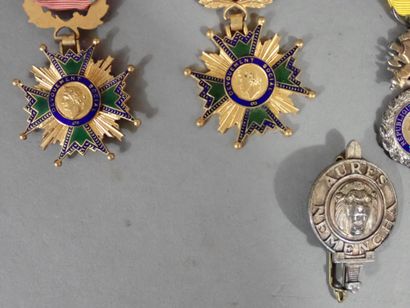Lot de 5 décorations civiles et militaires:...