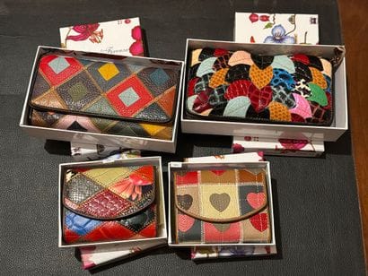 ANGEL FIRENZE - Lot de 4 portefeuilles en...