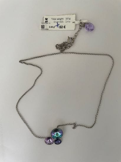 SPARK - Chaîne en argent 925‰ avec pendentif...
