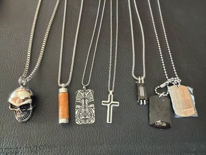 Lot de 6 chaînes avec pendentif pour homme,...