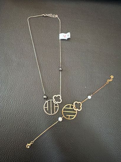 JOURDAN - Collier en argent et bracelet en...