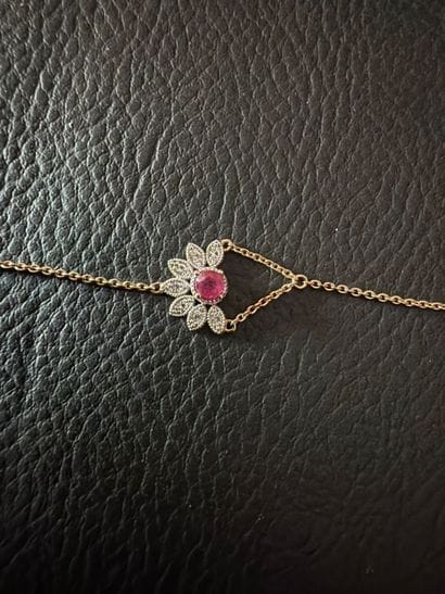 Bracelet à mailles forçat en métal plaqué...