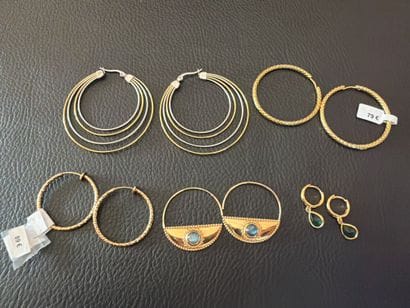Lot de 5 paires de boucles d’oreilles en...