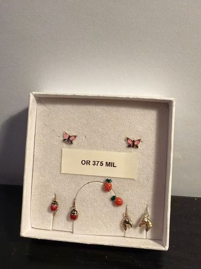 Lot de 4 paires de boucles d’oreilles en...