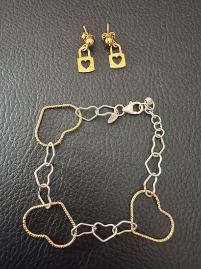 JOURDAN - Lot de bijoux en argent et vermeil...