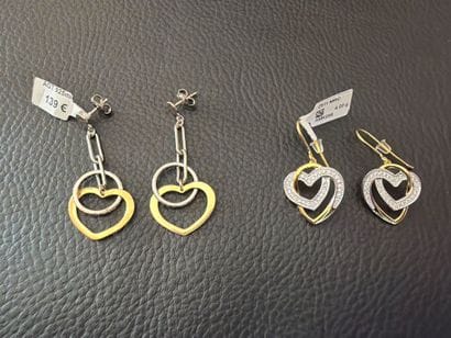 JOURDAN - Deux paires de boucles d’oreilles...