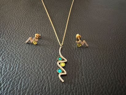 SPARK - Chaîne en argent 925‰, cristaux SWAROVSKI...