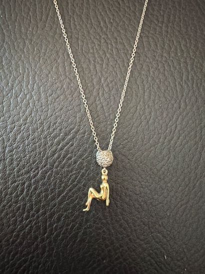 JOURDAN - chaîne en argent 925‰, pendentif...