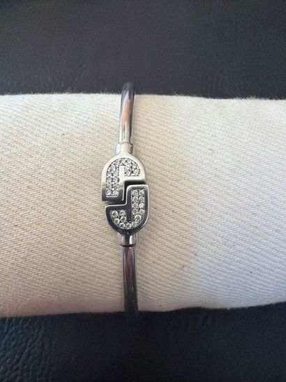 JOURDAN - Bracelet jonc en argent 925‰, deux...