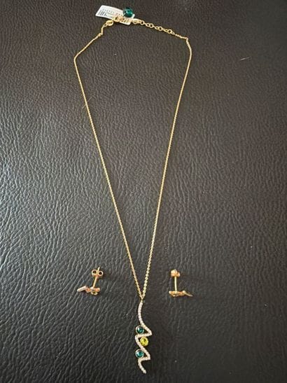 SPARK - Chaîne en argent 925‰, cristaux SWAROVSKI...