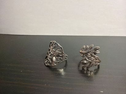 Lot de deux bagues en argent 925‰, l’une...