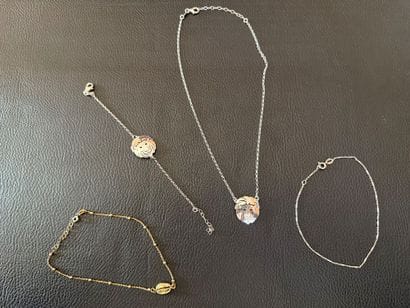 Lot de bijoux en argent 925‰ comprenant une...
