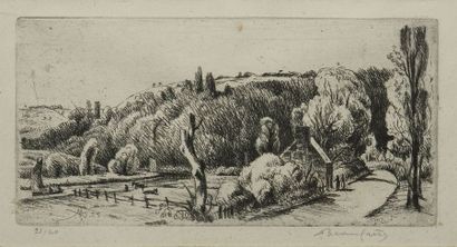 BEAUFRÈRE Adolphe, 1876-1960 Paysage à la...