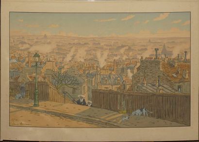 RIVIÈRE Henri, 1864-1951 Paris vu de Montmartre,...